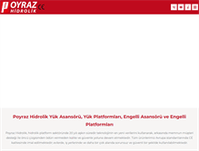 Tablet Screenshot of poyrazhidrolik.com